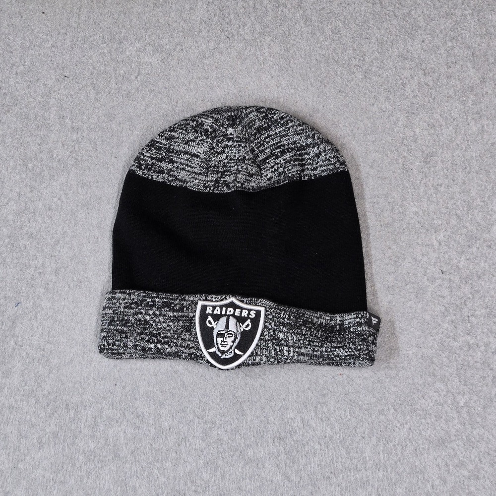 Raiders Men Beanie ONE SIZE Black Fanatics Shield Cuffed